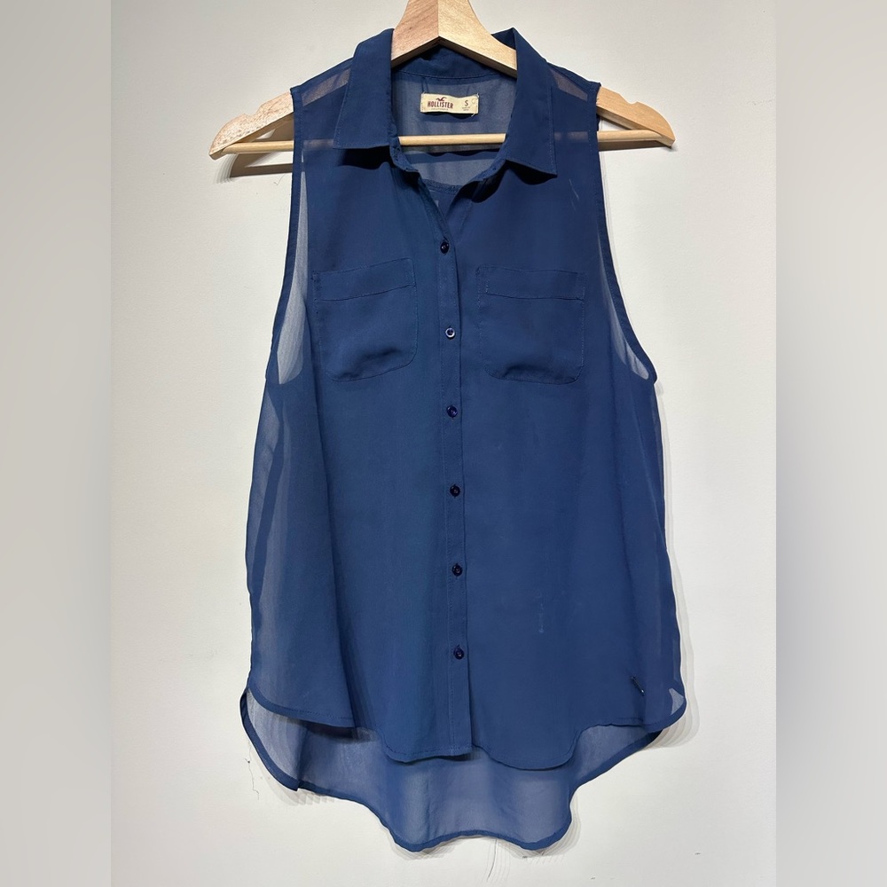 Navy blue Hollister blouse